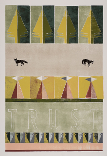 Trust, 60 x 90 cm tresnitt, Caroline Kierulf, 08
